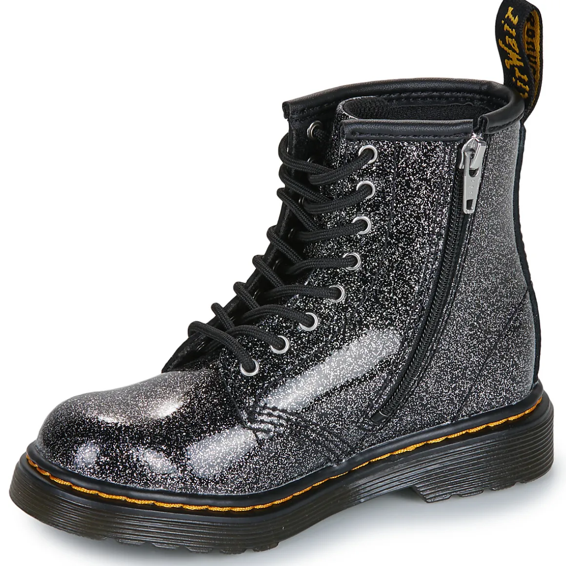 1460 T Black Silver Nebula Glitter