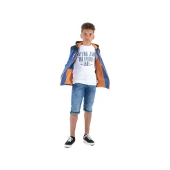 Blouson coupe-vent à Capuche Malte Bleu (sp)