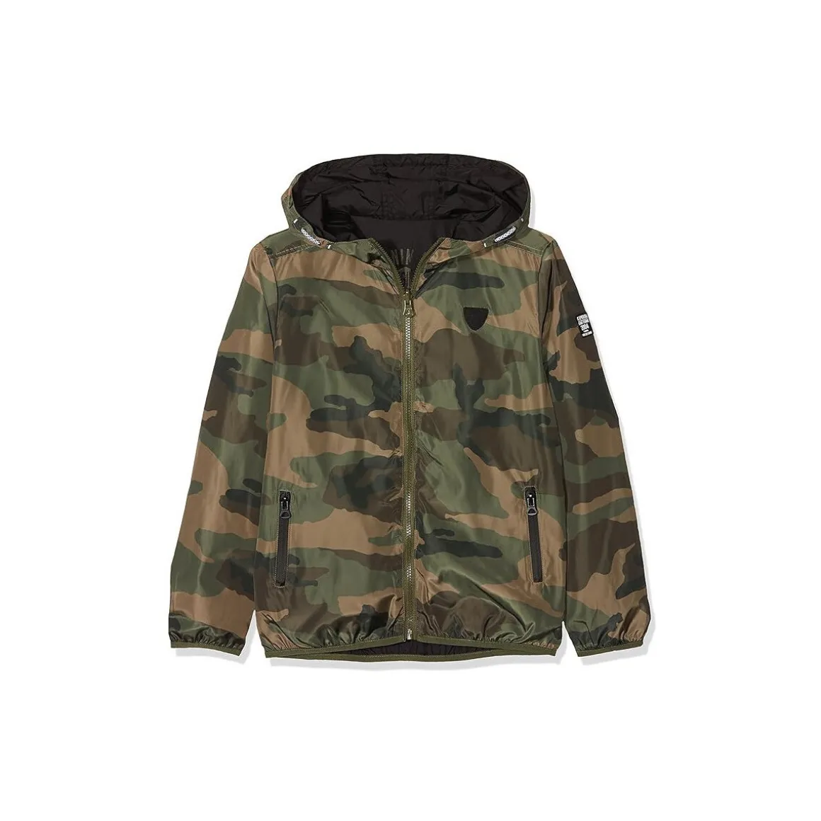 Blouson Coupe-vent Garçon Rakam Noir/Kaki