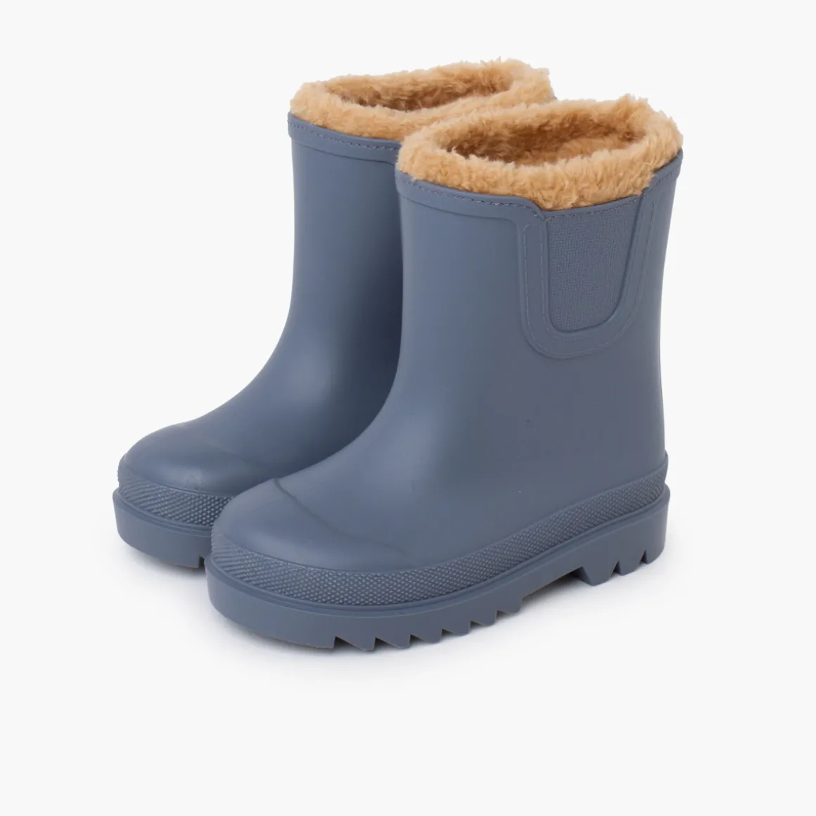 Bottes De Pluie Enfants Chelsea Imitation Fourrure Mouton