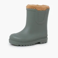 Bottes De Pluie Enfants Chelsea Imitation Fourrure Mouton