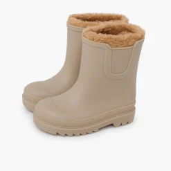 Bottes De Pluie Enfants Chelsea Imitation Fourrure Mouton