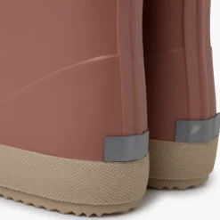 Bottes De Pluie Fausse Fourrure Semelle Beige