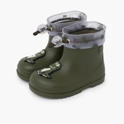 Bottines De Pluie Ajustables Dinosaure Barefoot