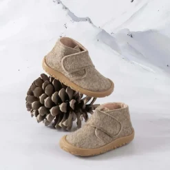 Chaussons Barefoot Bosco Scratch Casa Feutre Taupe
