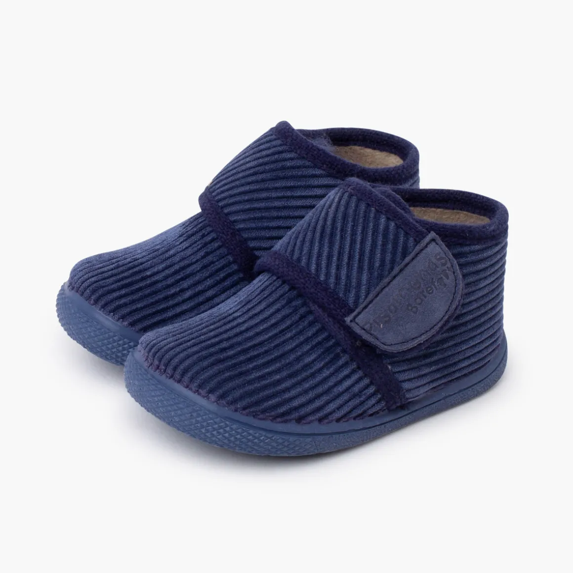 Chaussons Barefoot Velours Côtelé Fermeture À Scratch