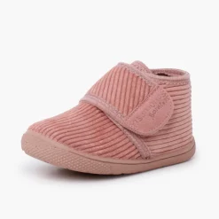 Chaussons Barefoot Velours Côtelé Fermeture À Scratch