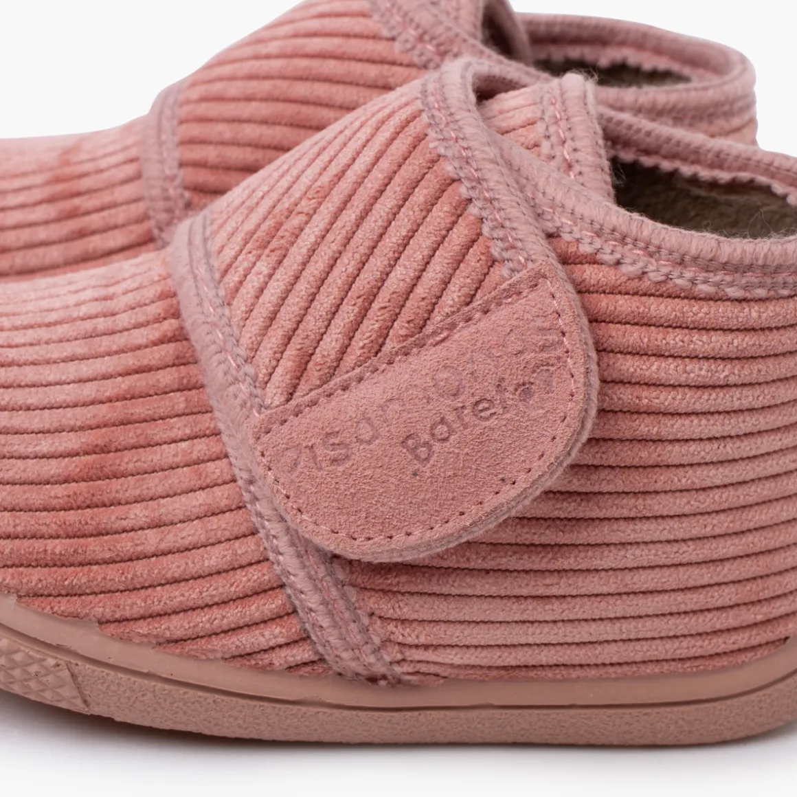 Chaussons Barefoot Velours Côtelé Fermeture À Scratch