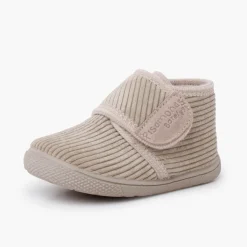 Chaussons Barefoot Velours Côtelé Fermeture À Scratch