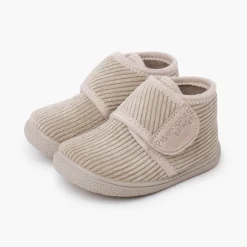 Chaussons Barefoot Velours Côtelé Fermeture À Scratch