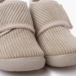 Chaussons Barefoot Velours Côtelé Fermeture À Scratch