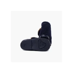 Chaussons Bottes Enfant En Velours Côtelé Ours