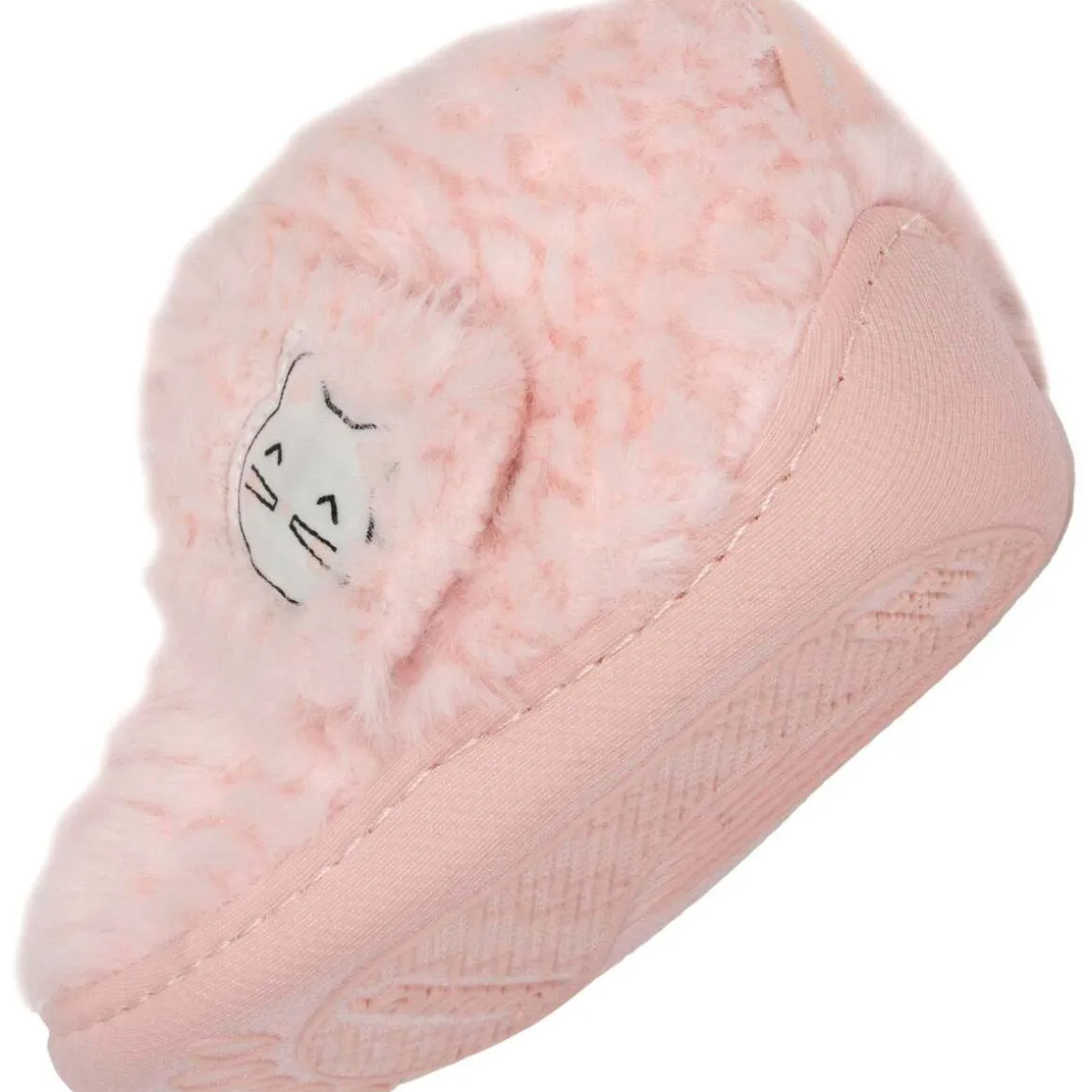 Chaussons bottillons scratch Bébé Rose chat