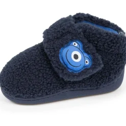 Chaussons bottillons scratch Bébé Marine monstre