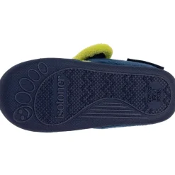 Chaussons bottillons scratch Bébé Marine monstre jaune
