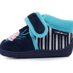 Chaussons bottillons velcro Enfant Marine Tortue