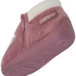 Chaussons bottillons zip Enfant Rose Chat
