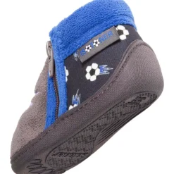Chaussons bottillons zip Bébé Foot Gris