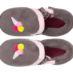 Chaussons bottillons zip Bébé Glace Gris