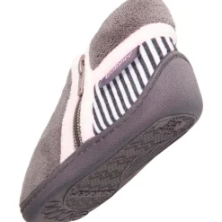 Chaussons bottillons zip Bébé Glace Gris