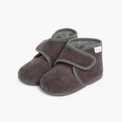 Chaussons En Velours Côtelé À Scratch