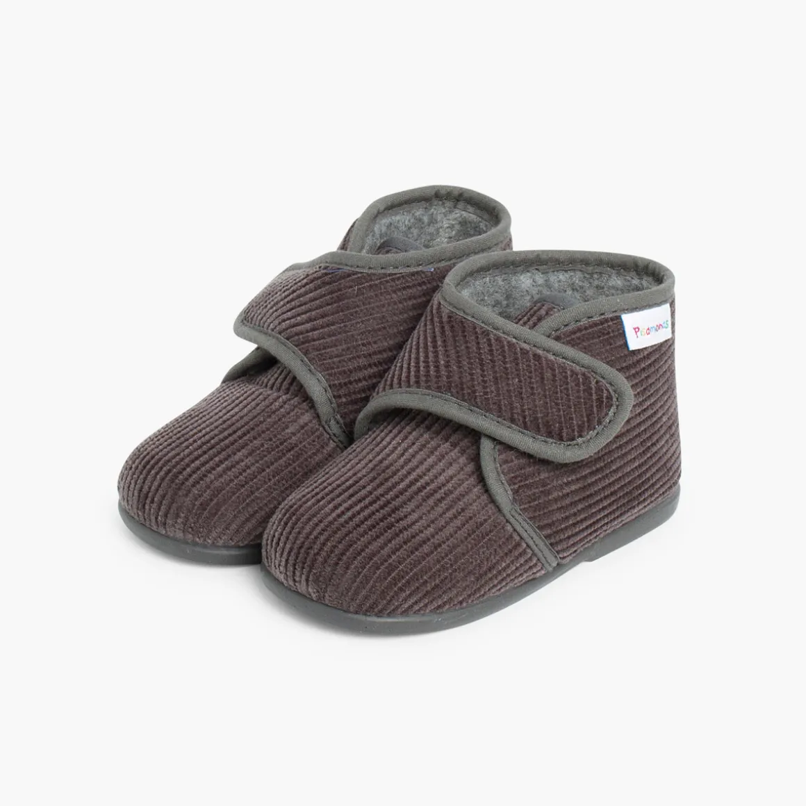 Chaussons En Velours Côtelé À Scratch