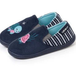 Chaussons mocassins Enfant Marine Tortue