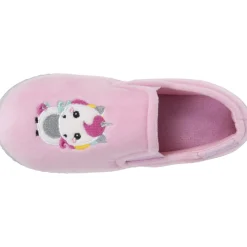 Chaussons mocassins Enfant Rose licorne