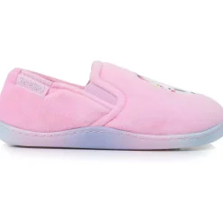 Chaussons mocassins Enfant Rose licorne