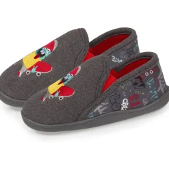 Chaussons mocassins Enfant Monstre Gris