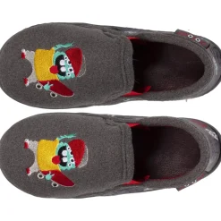 Chaussons mocassins Enfant Monstre Gris