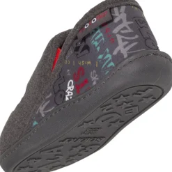 Chaussons mocassins Enfant Monstre Gris