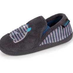 Chaussons mocassins Enfant Monstre rayé