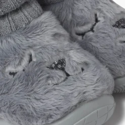 Chaussons Ours En Fourrure Douce Chaussettes