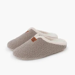 Chaussons Sabot Façon Peau De Mouton