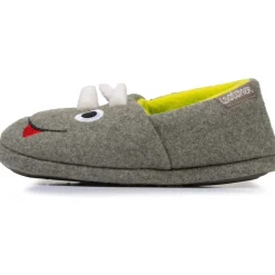 Chaussons slippers Garçon Dinosaure Kaki chiné