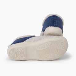 Chaussons Velours Côtelé Doublure Fourrure