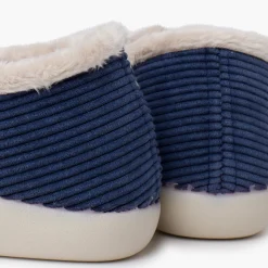 Chaussons Velours Côtelé Doublure Fourrure