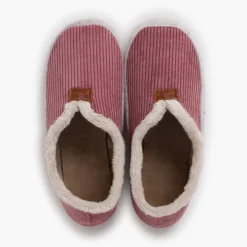 Chaussons Velours Côtelé Doublure Fourrure