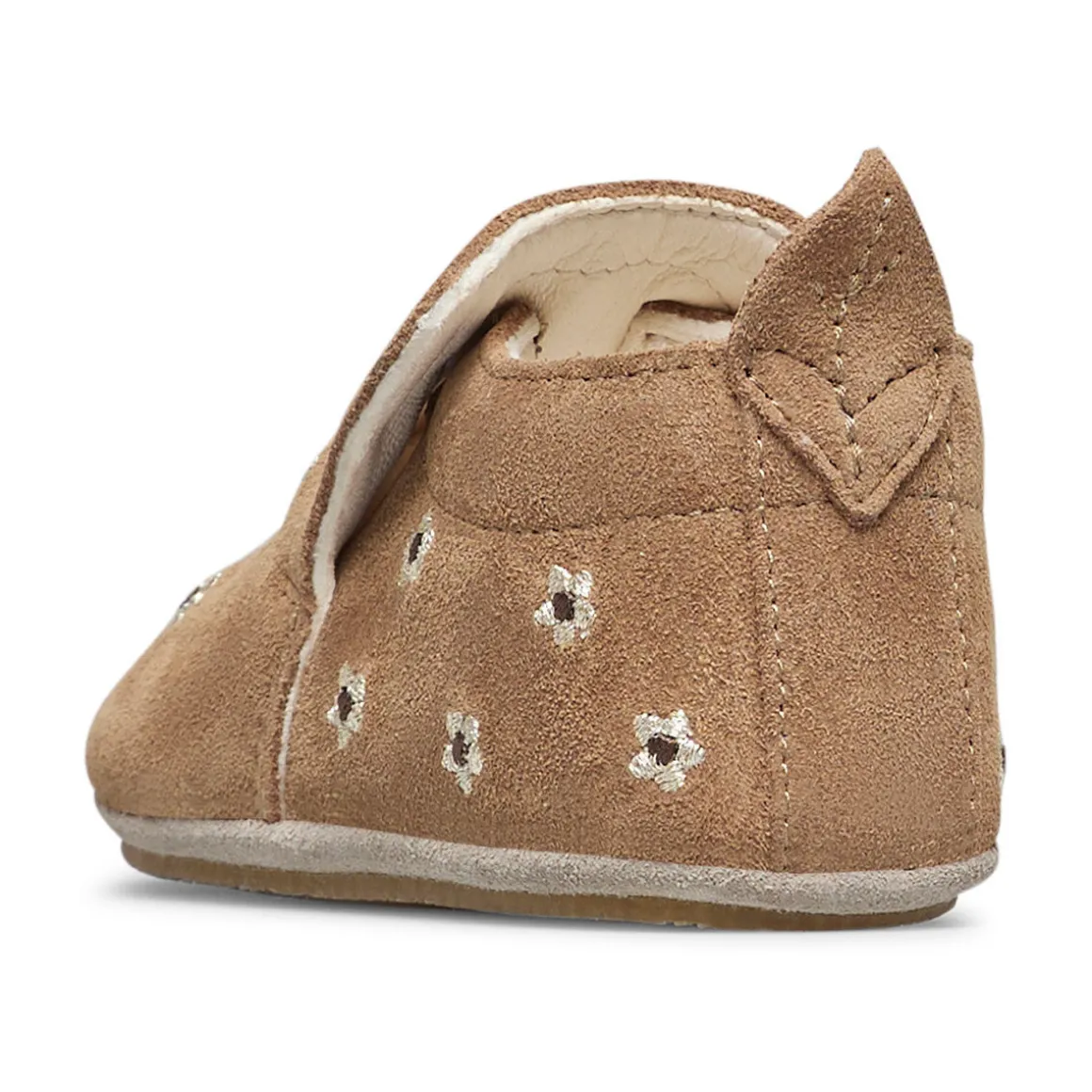 Chaussures de berceau en suède PLUMARD 2 EMBR.DAISIES