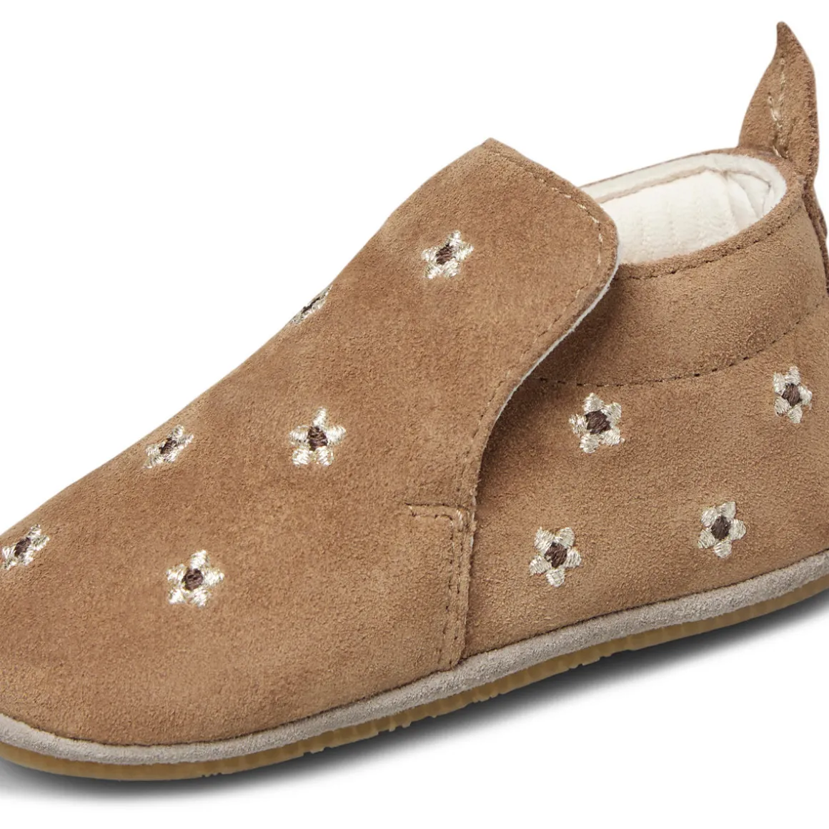 Chaussures de berceau en suède PLUMARD 2 EMBR.DAISIES