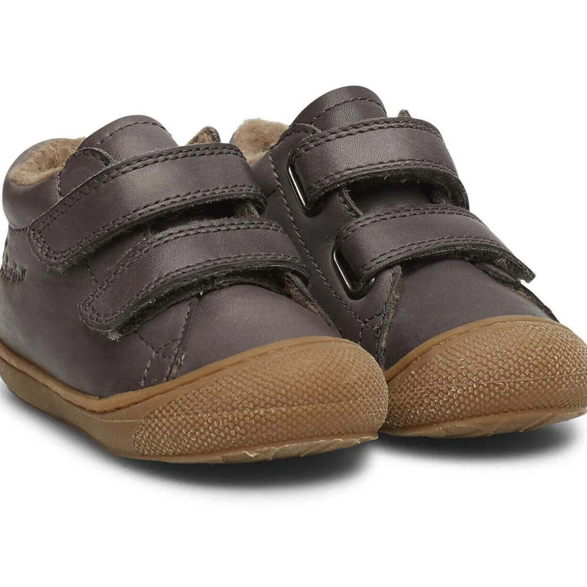 Chaussures premiers pas en cuir doublés en laine COCOON VL