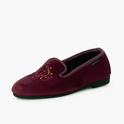 Chaussures Venitiennes Velours Avec Broderie