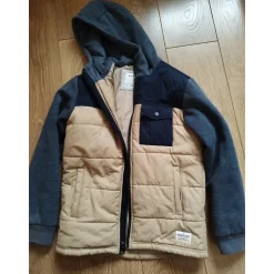 Doudoune Quicksilver beige bleu et gris - 12 ans