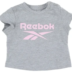 T-shirt gris, rose