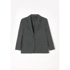 Veste blazer tilingi noire à rayures