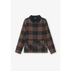 Veste eribo kaki à carreaux