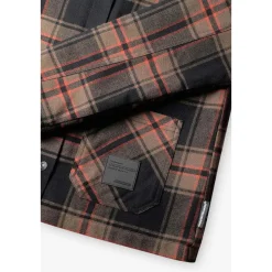 Veste eribo kaki à carreaux