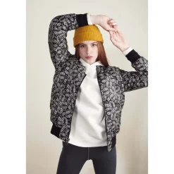 Veste réversible argusgi noir à motif cachemire