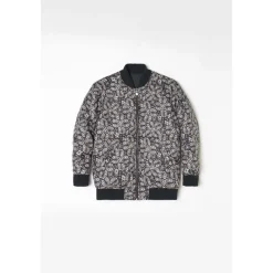 Veste réversible argusgi noir à motif cachemire